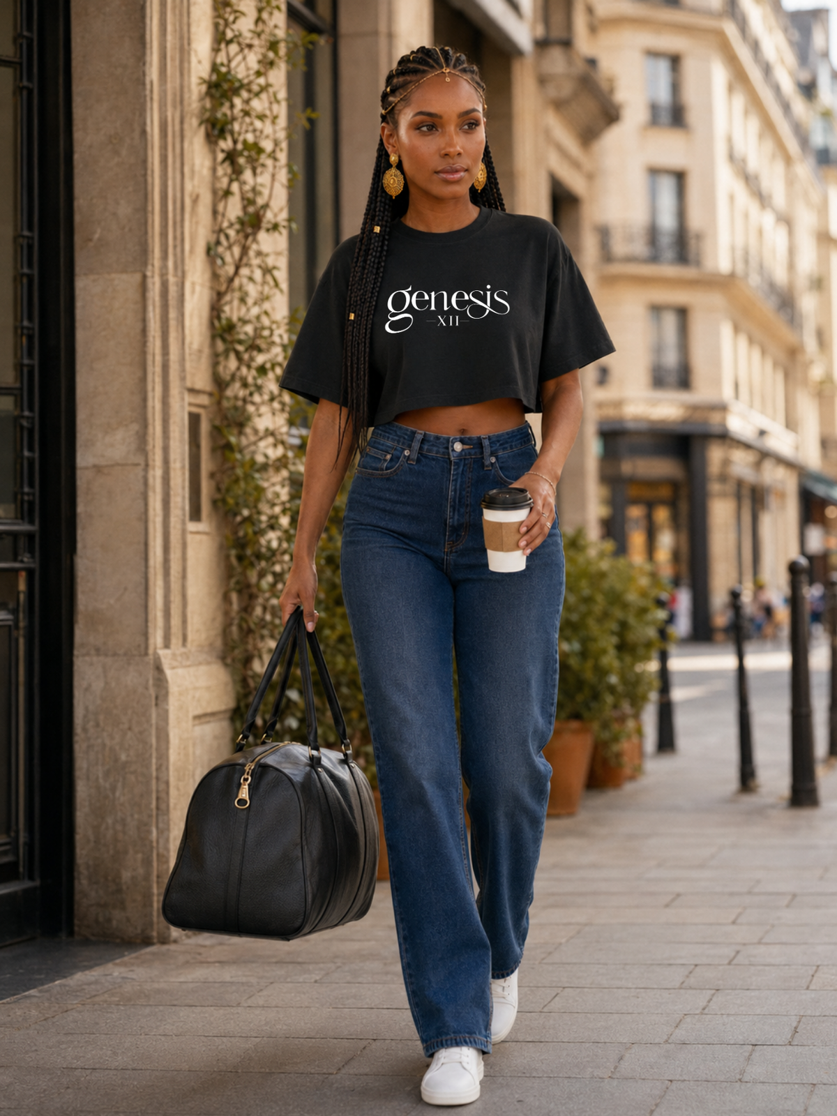 Genesis XII Cropped T-Shirt (Dark)