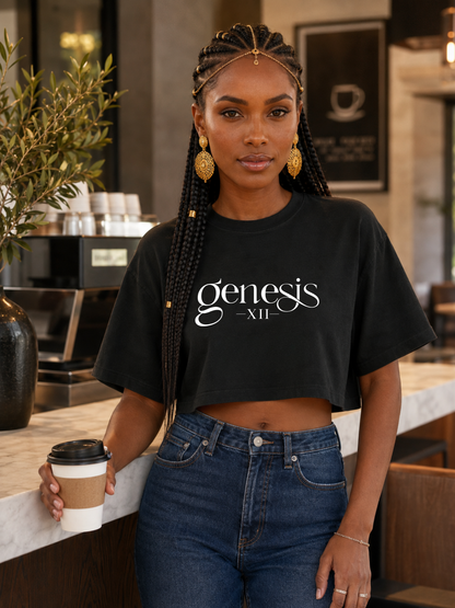 Genesis XII Christian Cropped T-Shirt (Dark)