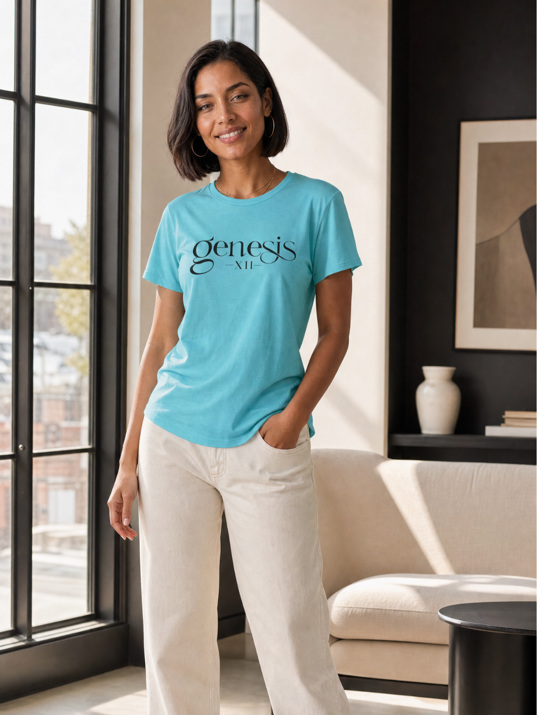Genesis XII Unisex T-Shirt | Genesis 12 Bible Verse (Color)