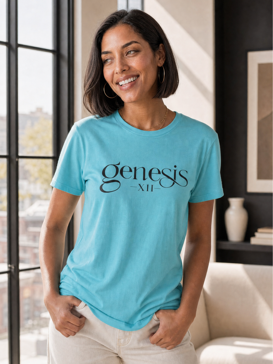Genesis XII Unisex T-Shirt | Genesis 12 Bible Verse (Color)