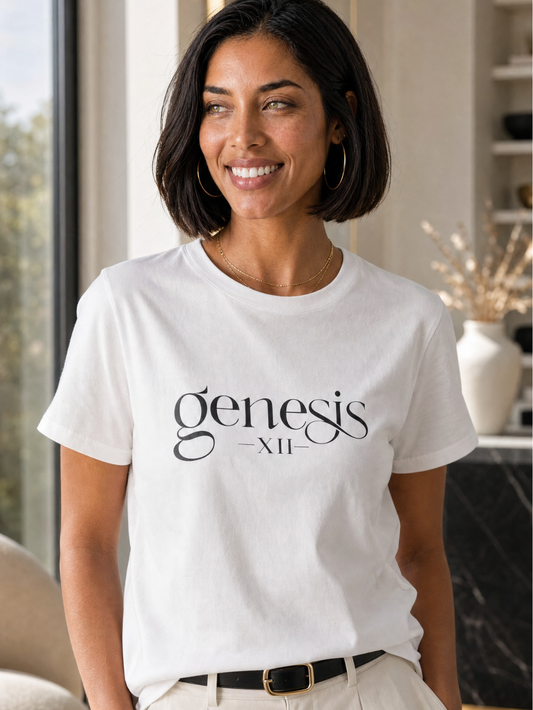 Genesis XII Unisex T-Shirt | Genesis 12 Bible Verse (Light)