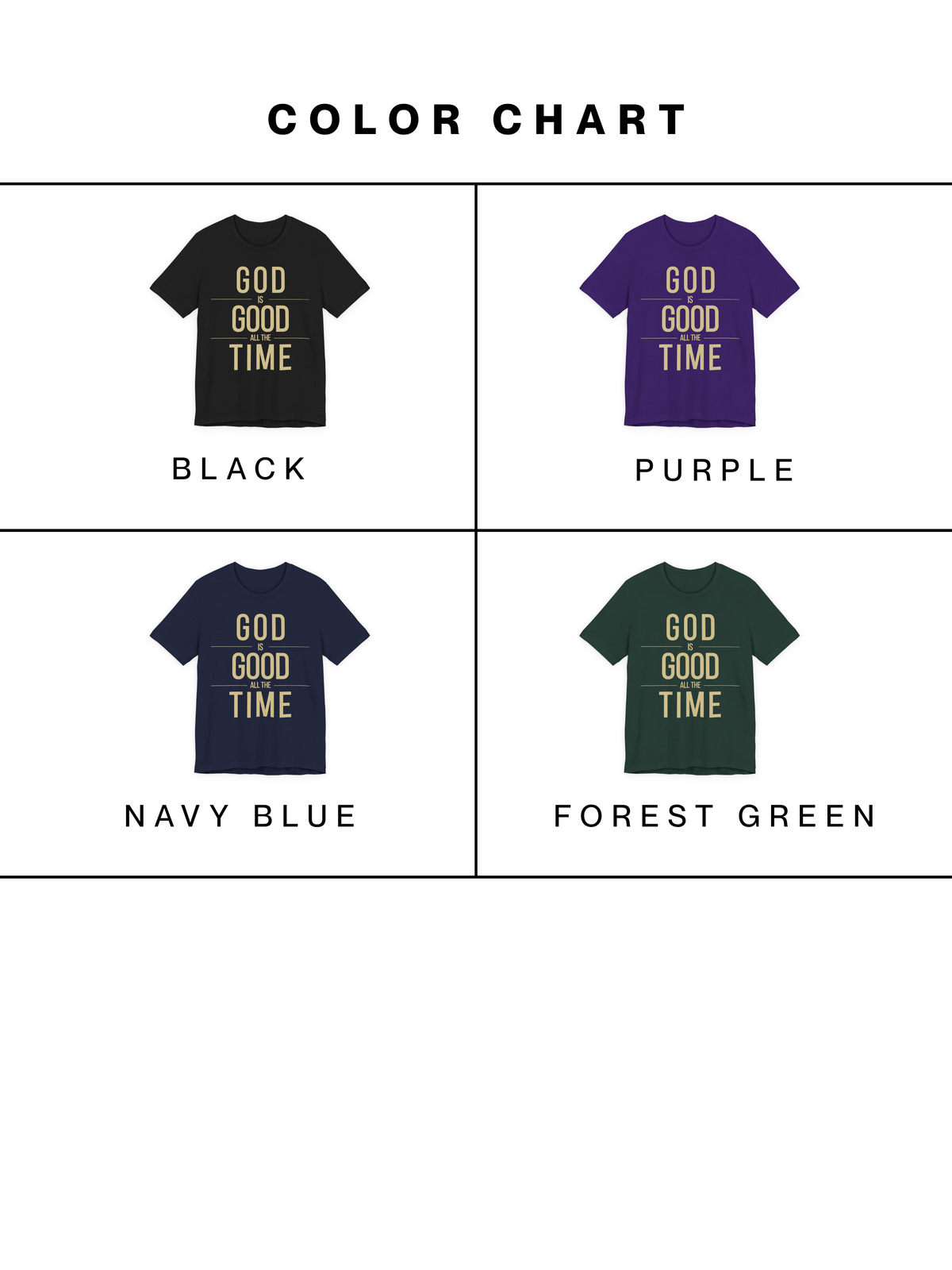 God Is Good Unisex T-Shirt  (Dark + Gold Text)