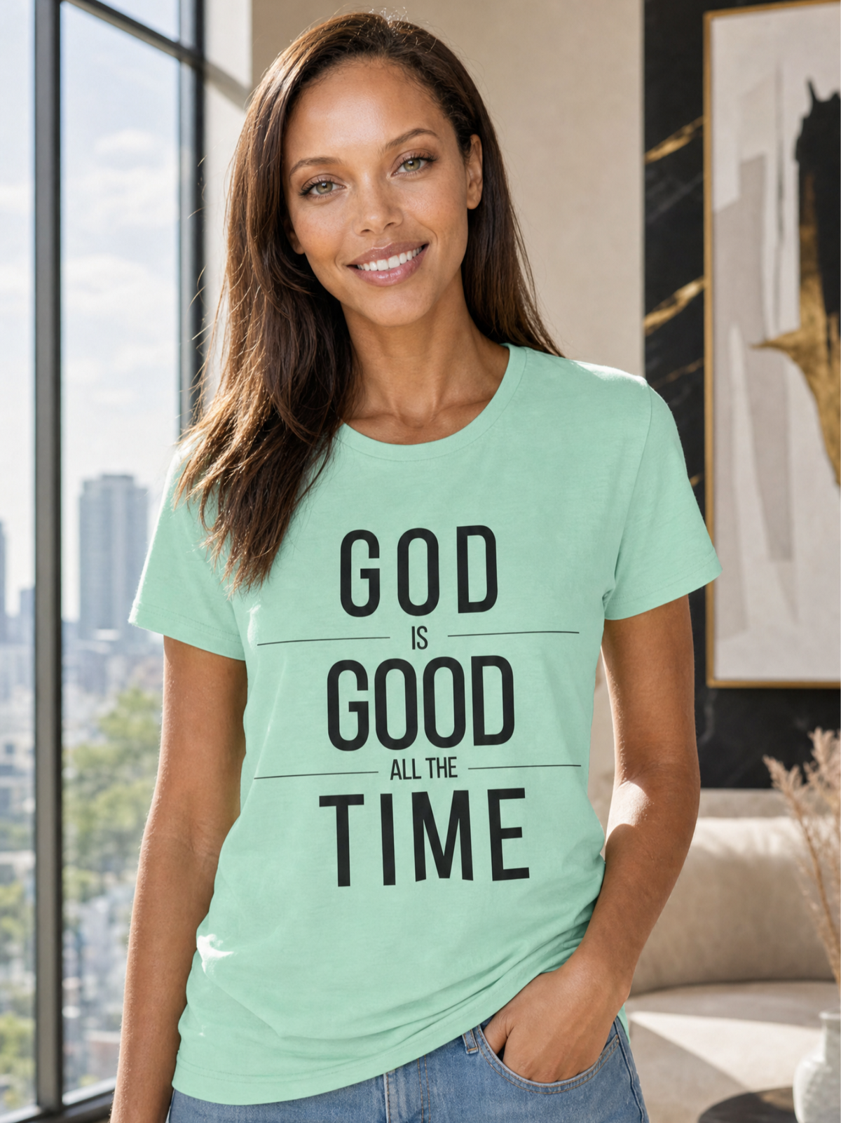 God Is Good All The Time Unisex Christian T-Shirt (Color)