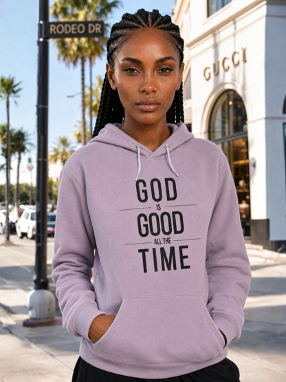 God Is Good All The Time Unisex Christian Hoodie / Pullover (Light)