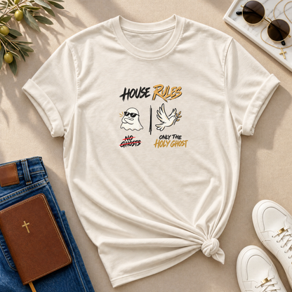 House Rules: No Ghosts / Only The Holy Ghost  Halloween T-Shirt