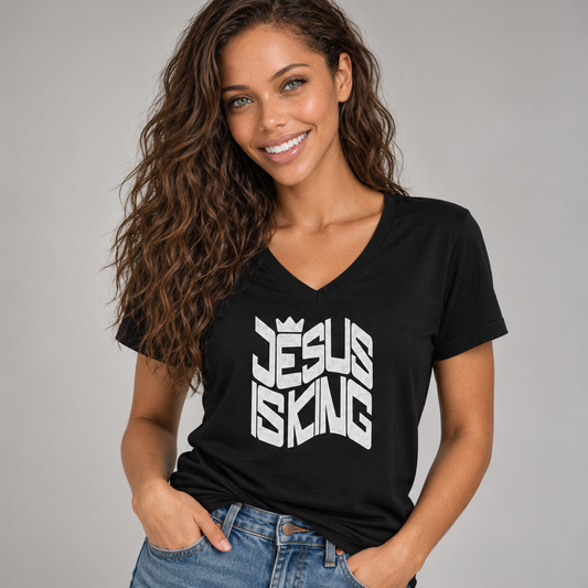 Jesus Is King V-Neck T-Shirt