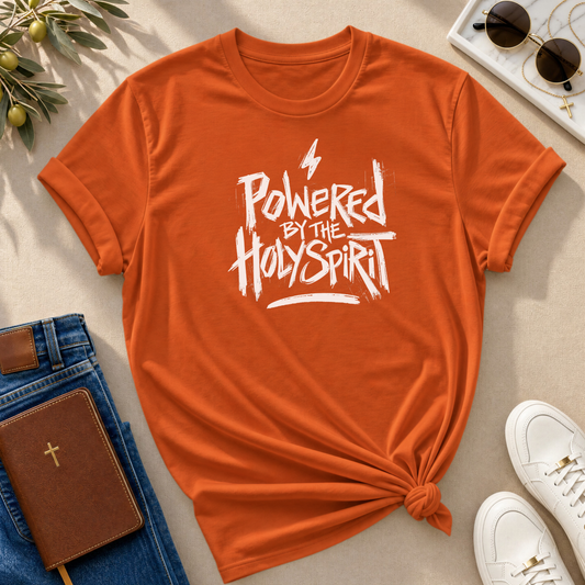 Powered by the HOLY SPIRIT Christian T-Shirt - CURVY