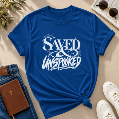 Saved & Unspooked Halloween T-Shirt - CURVY