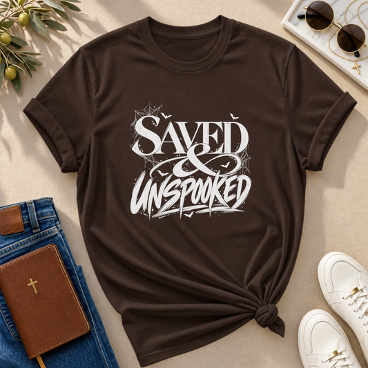 Saved & Unspooked Halloween T-Shirt - CURVY
