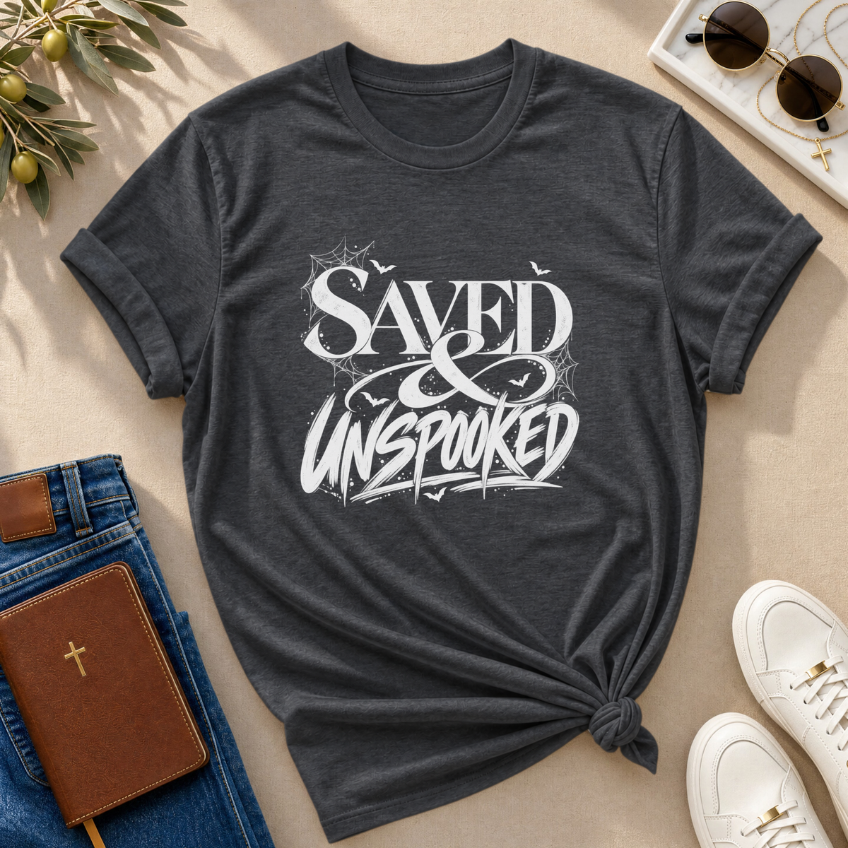 Saved & Unspooked Halloween T-Shirt - CURVY