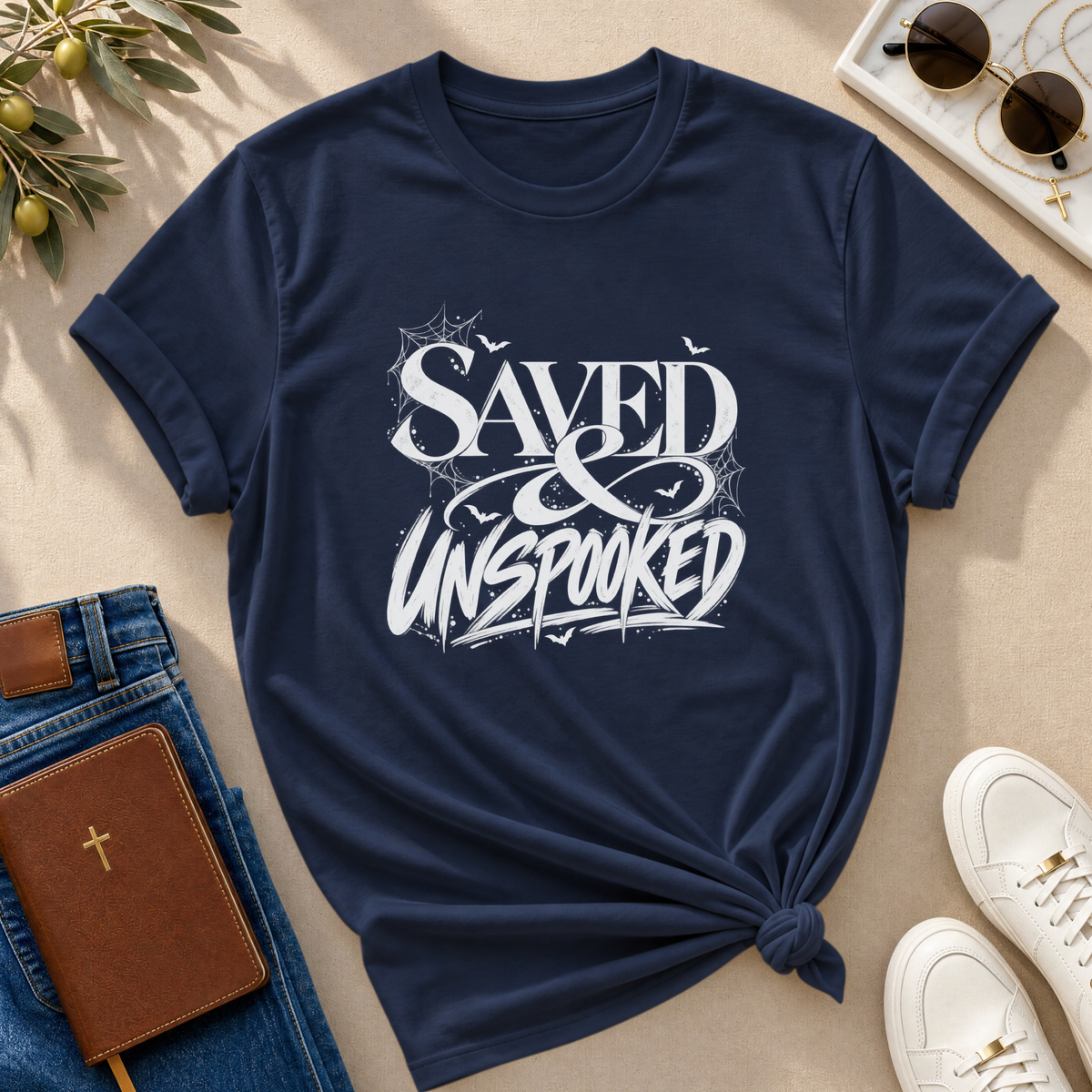 Saved & Unspooked Halloween T-Shirt - CURVY