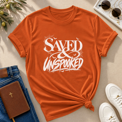 Saved & Unspooked Halloween T-Shirt - CURVY