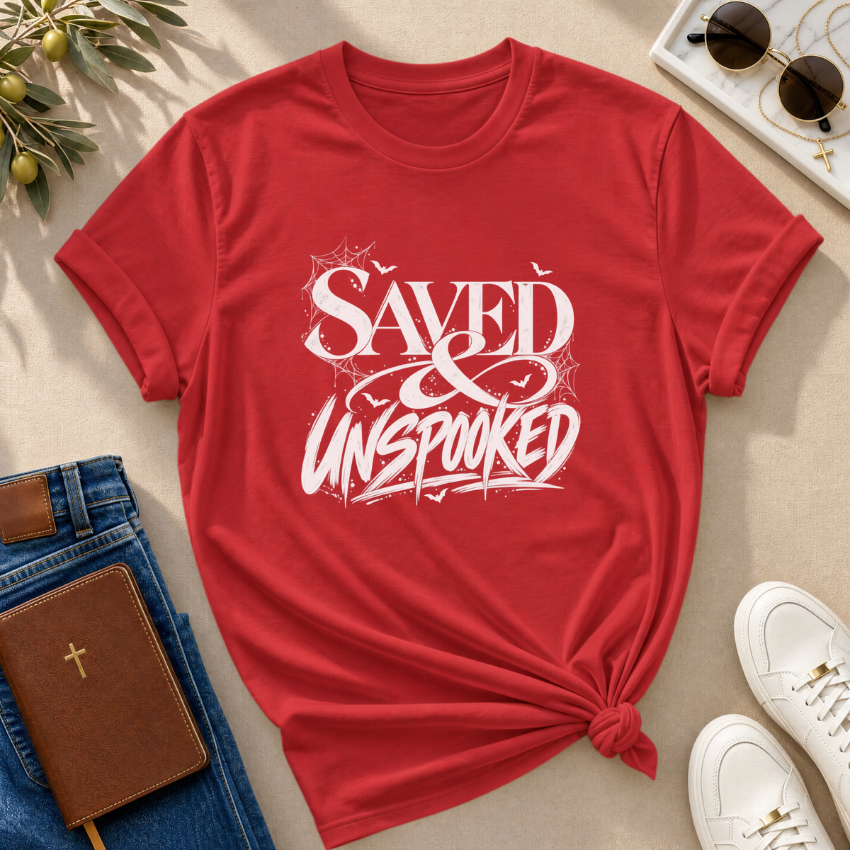 Saved & Unspooked Halloween T-Shirt - CURVY