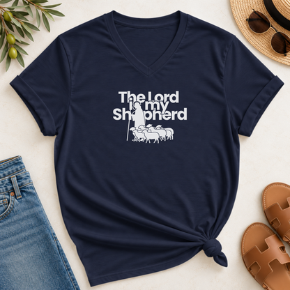 The Lord Is My Shepherd  V-Neck T-Shirt