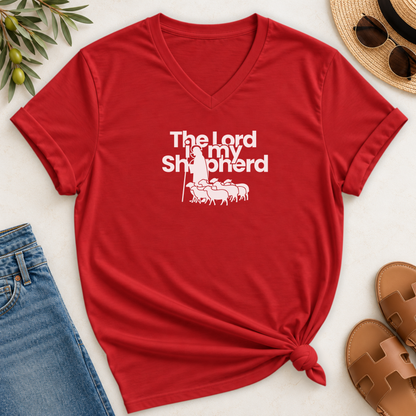 The Lord Is My Shepherd  V-Neck T-Shirt
