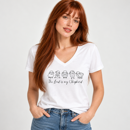 The Lord Is My Shepherd  V-Neck T-Shirt