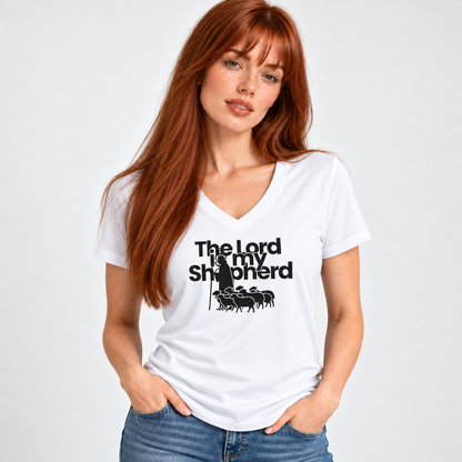 The Lord Is My Shepherd  V-Neck T-Shirt