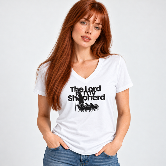 The Lord Is My Shepherd  V-Neck T-Shirt