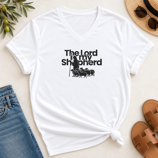 The Lord Is My Shepherd  V-Neck T-Shirt