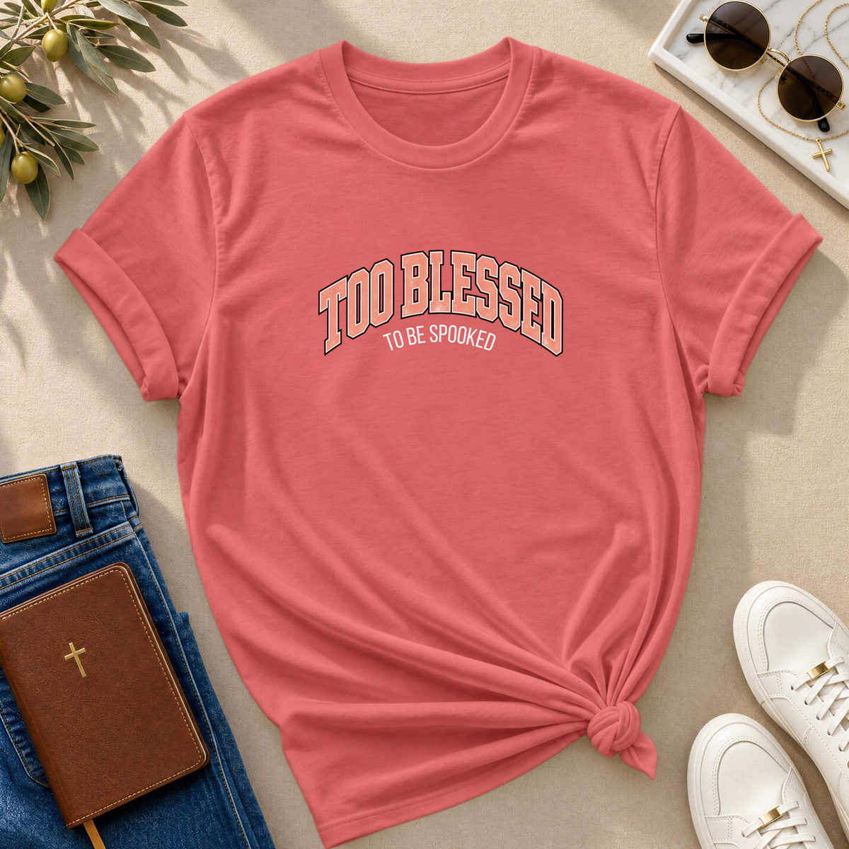 Too Blessed To Be Spooked Halloween T-Shirt