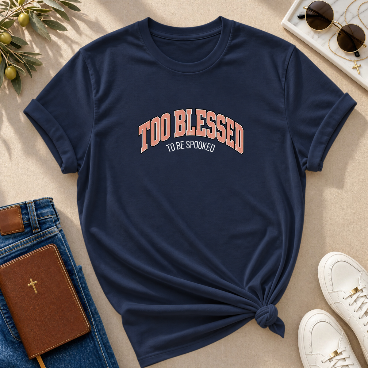 Too Blessed To Be Spooked Halloween T-Shirt