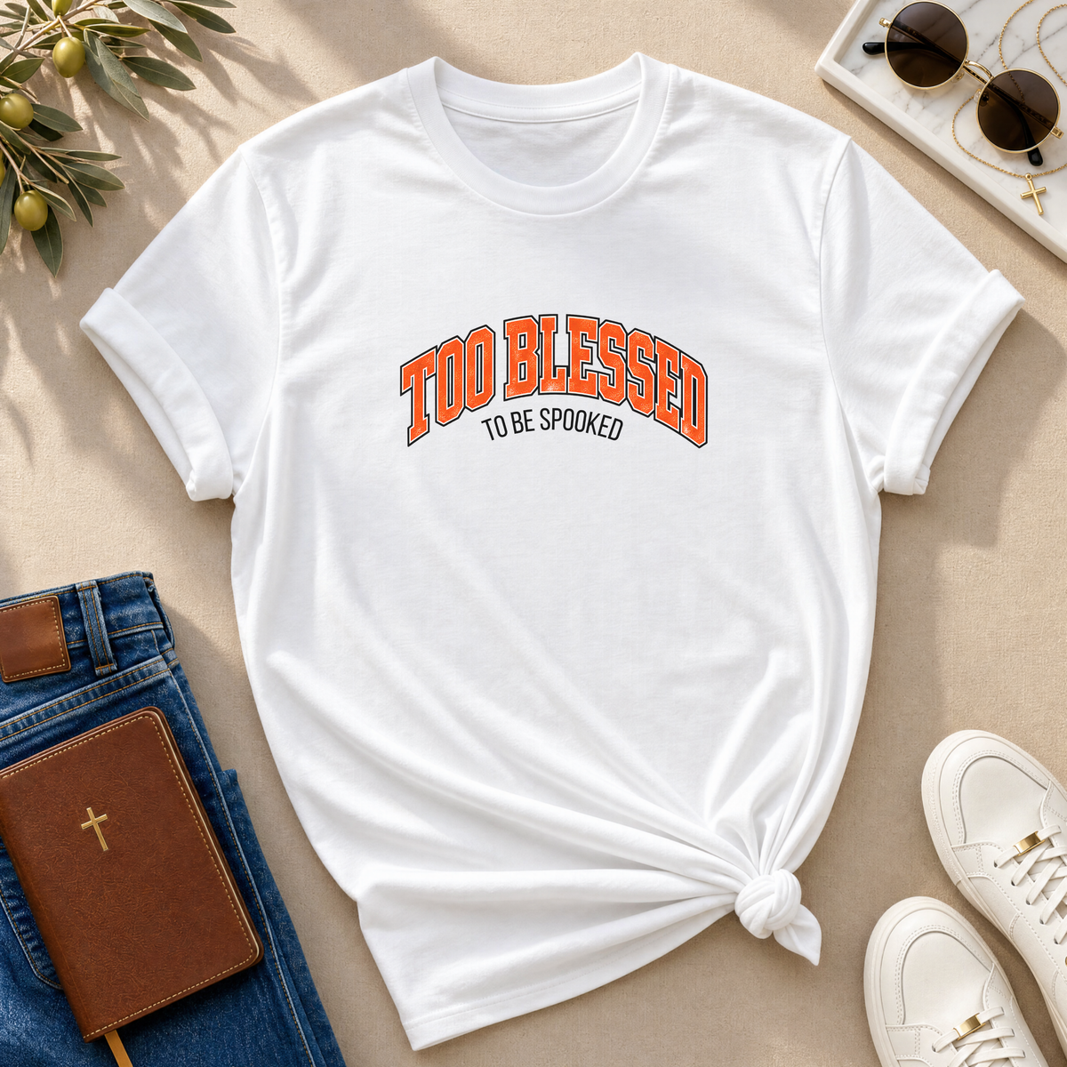 Too Blessed To Be Spooked Halloween T-Shirt