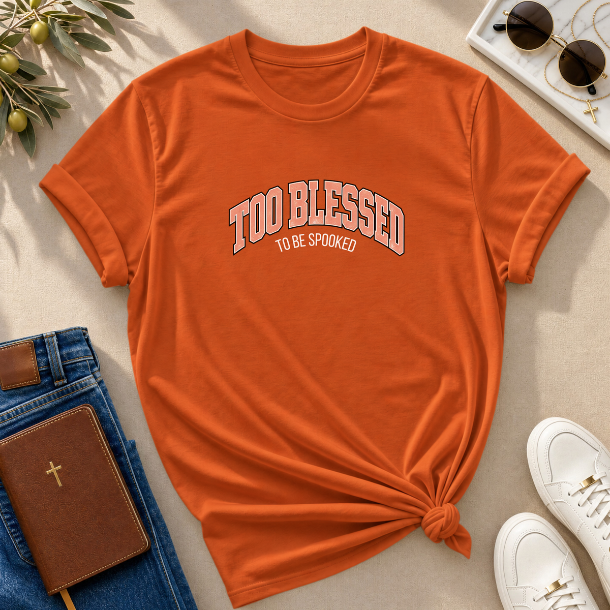 Too Blessed To Be Spooked Halloween T-Shirt